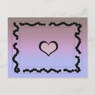 Elegant Black and Purple Design Postcard