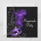 Elegant Black and Purple  Masquerade Party