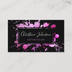 • elegant black and purple paint business card