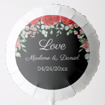 Elegant Black and Red FLoral Wedding