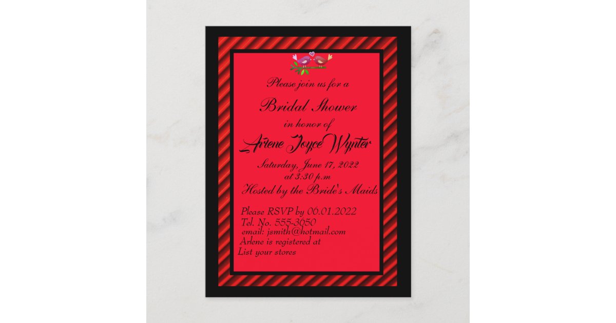 Elegant Black and Red Invitation Zazzle Elegant Black and Red Invitation Zazzle