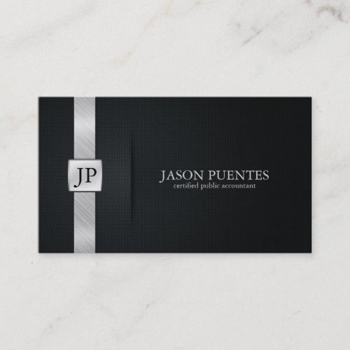 Elegant Black and Silver Accounting Business Card Templates