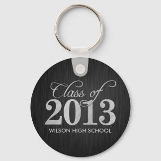Elegant Black and Silver Class of 2013 key-chains Keychain