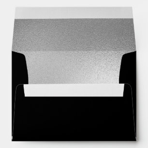 Elegant Black and Silver Envelope