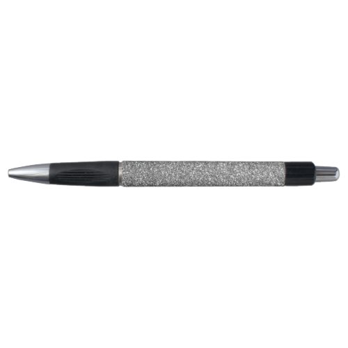 Elegant Black and Silver Glitter Pen