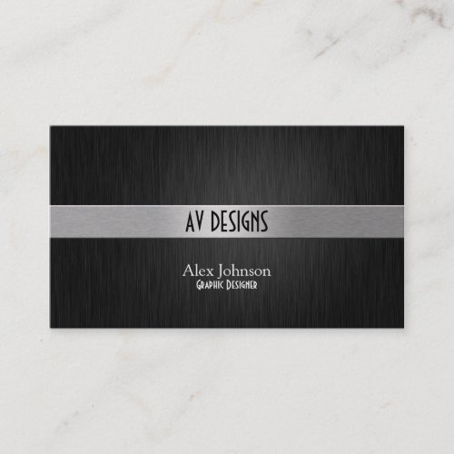 Elegant Black and Silver Graphic Designer Business Card Templates