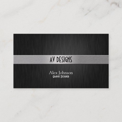 Customizable Elegant Black and Silver Graphic Designer Business Card Templates