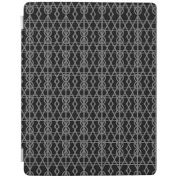 Elegant Black and Silver Gray Geometric pattern iPad Smart Cover