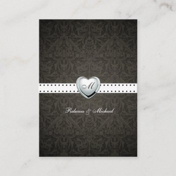 Elegant Black And Silver Monogram Rsvp Cards by weddingsNthings at Zazzle