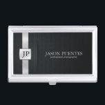 Elegant Black and Silver Professional Business Card Holder<br><div class="desc">Elegant Black and Silver Modern Professional Business Card Holder. 

 See Matching Business Cards!  


 \ 
 

 elpbcholder</div>