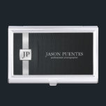Elegant Black and Silver Professional Business Card Holder<br><div class="desc">Elegant Black and Silver Modern Professional Business Card Holder. 

 See Matching Business Cards!  


 \ 
 

 elpbcholder</div>