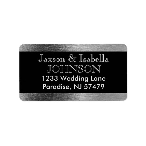 Elegant Black and Silver Starlight Label