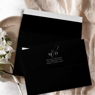 Elegant Black and White Ampersand Envelope
