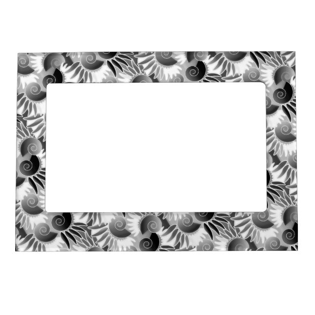 Elegant Black and White Art Deco 1920s Glamour Magnetic Photo Frame (Front)