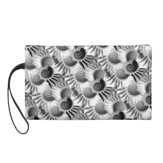 Elegant Black and White Art Deco 1920s Glamour Wristlet