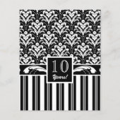 Elegant Black and White Art Deco Damask Stripes (Front)