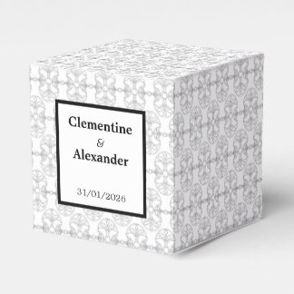 Elegant Black and White Art Deco Style Favor Boxes