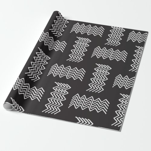 Elegant black and white aztec wrapping paper