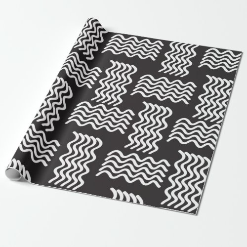 Elegant black and white aztec wrapping paper