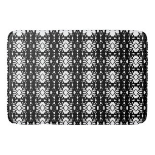 Elegant Black and White Bath Mat