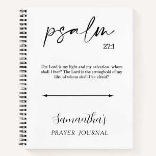 Elegant Black and White Bible Verse Prayer Journal