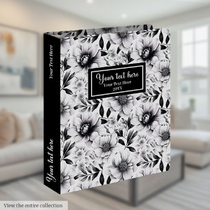 Elegant black and white binder best gift idea