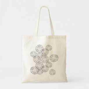 Elegant Black and White Boho Chic Daisy Pattern  Tote Bag