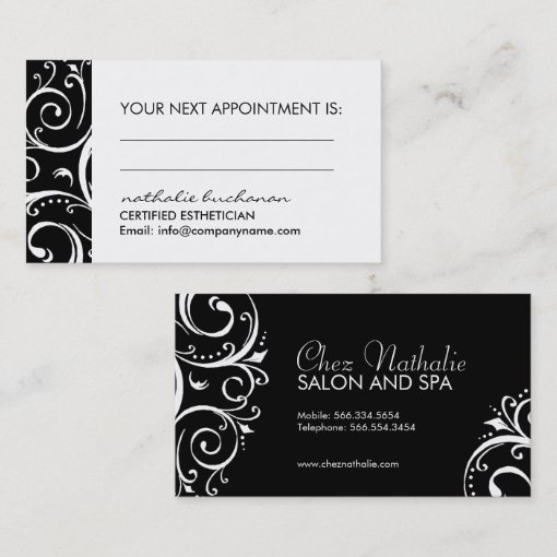 Elegant Black and White Business Cards | Zazzle