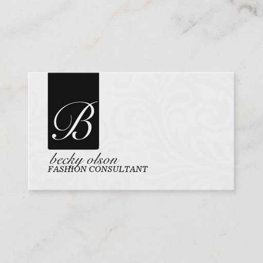 Customizable Elegant Black and White Business Cards