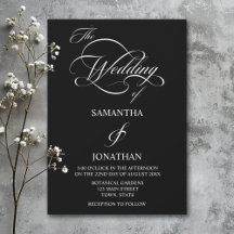 Elegant Black and White Calligraphy Wedding