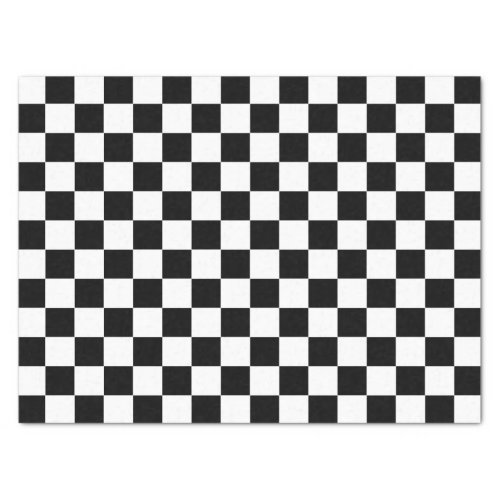 Elegant Black and White Checkerboard  Tissue Paper