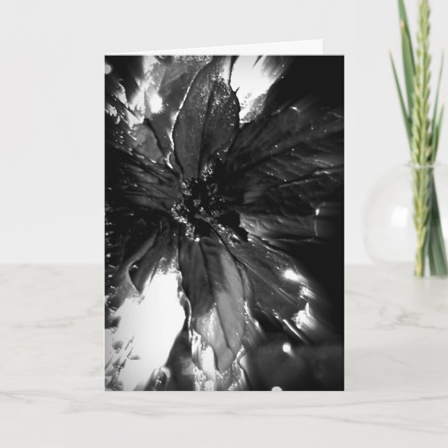 Elegant black and white Christmas card (Front)