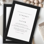 Elegant Black and White Classic Wedding Invitation<br><div class="desc">Elegant Black and White Classic Wedding Invitation
This is elegance and softness woven together.</div>