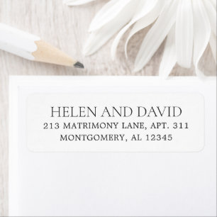 Elegant Black and White Classic Wedding Label