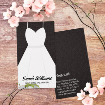 Elegant Black And White Event Wedding Planner Business Card by J32Design at Zazzle