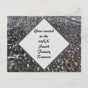 Elegant Black and White Family Reunion Invitation Postcard