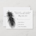 Elegant Black And White Feather Wedding Invitation at Zazzle