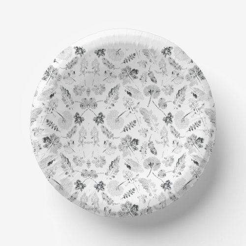 Elegant black and white floral design showcasing d paper bowls