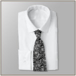 Elegant Black and White Floral Neck Tie<br><div class="desc">Beautiful and elegant black and white floral tie.</div>