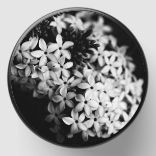 Elegant Black and White Floral photo Mini Candle Favors