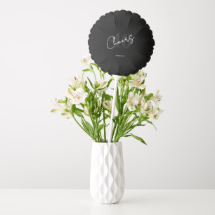 Elegant Black and White Forty 40th Birthday Balloon