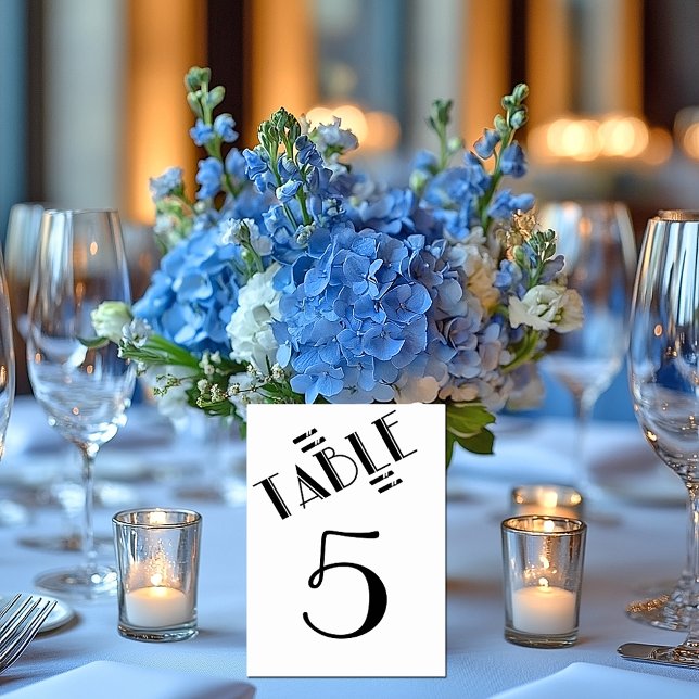 Elegant Black and White, Gatsby, Table Number (Creator Uploaded)