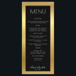 Elegant Black and White Gold Dinner Menu<br><div class="desc">Elegant Black and White Gold  Dinner Menu. Scroll down and click on this collection to find matching items.</div>