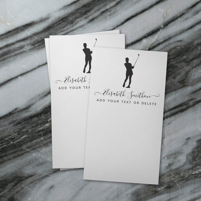  Elegant Black And White Golf Personal Stationery  Note Card (Creator Uploaded)