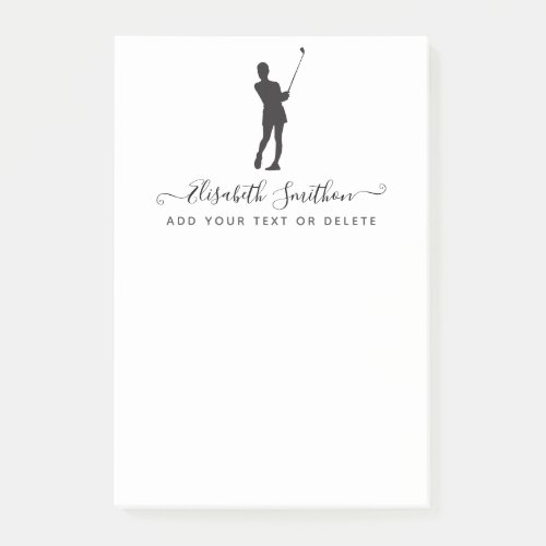  Elegant Black And White Golf Personal Stationery  Post_it Notes