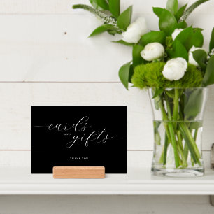 Elegant Black and White Gratitude Sign Holder