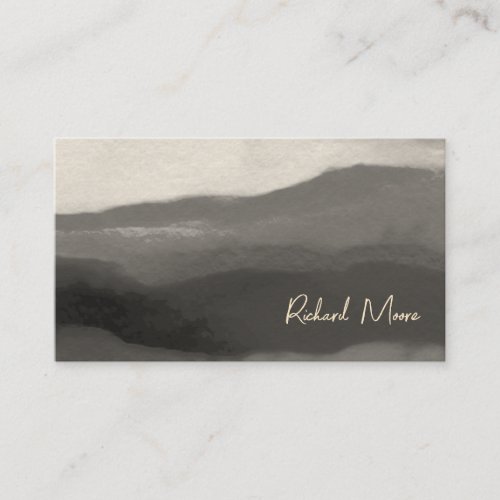 Elegant black and white grunge signature abstract business card