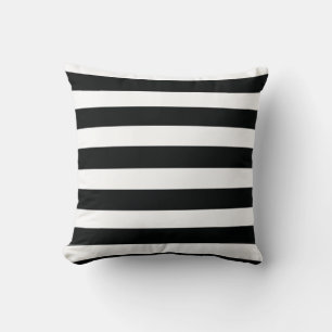 Elegant Black and White Lining Pillow
