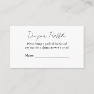 Elegant Black And White Minimalist Gender Reveal Enclosure Card