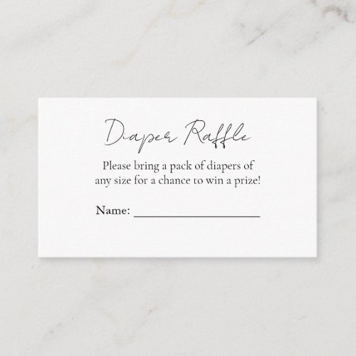 Elegant Black And White Minimalist Gender Reveal Enclosure Card